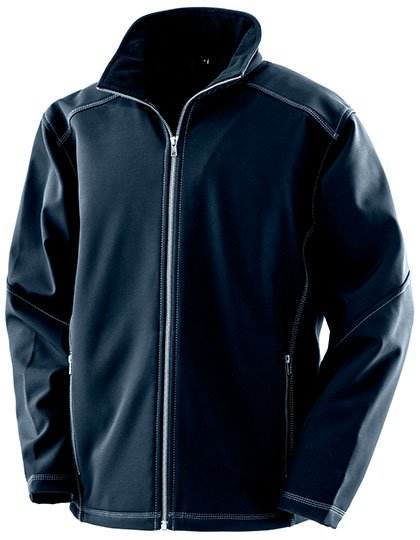 Result Workguard Men's Treble Stitch Softshell Jacket – Navy
