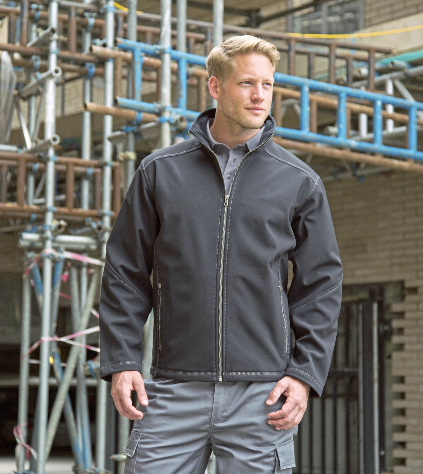 Result Workguard Men's Treble Stitch Softshell Jacket