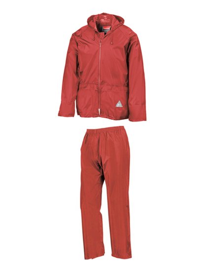 Result Waterproof Jacket & Trouser Set – Red