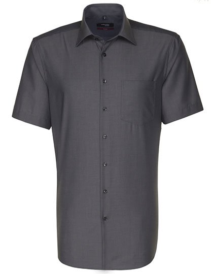 Seidensticker Men's Shirt Regular Fit Short Sleeve – Anthracite