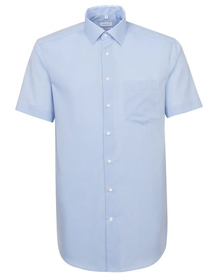 Seidensticker Men's Shirt Regular Fit Short Sleeve – Light Blue