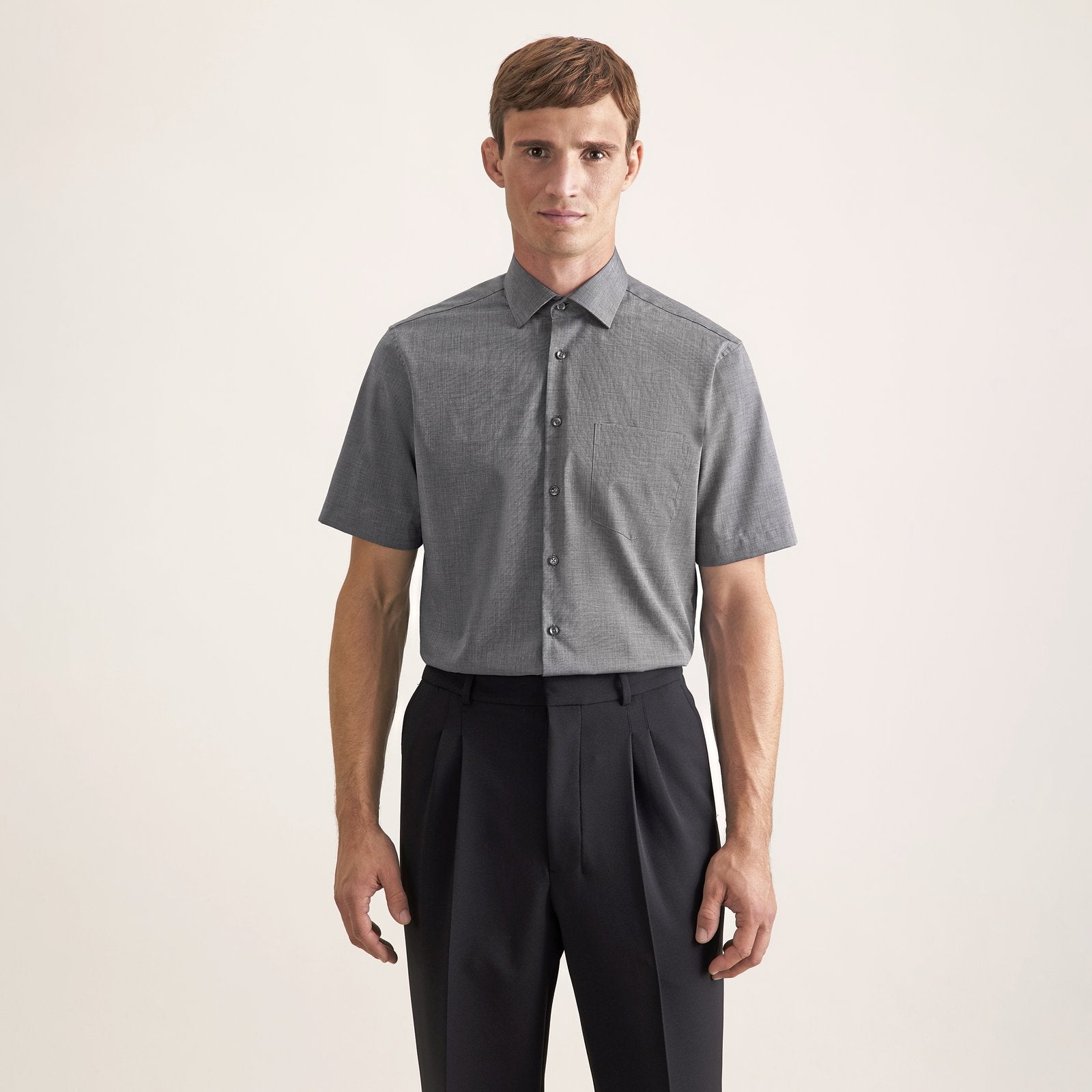 Seidensticker Men's Shirt Regular Fit Short Sleeve