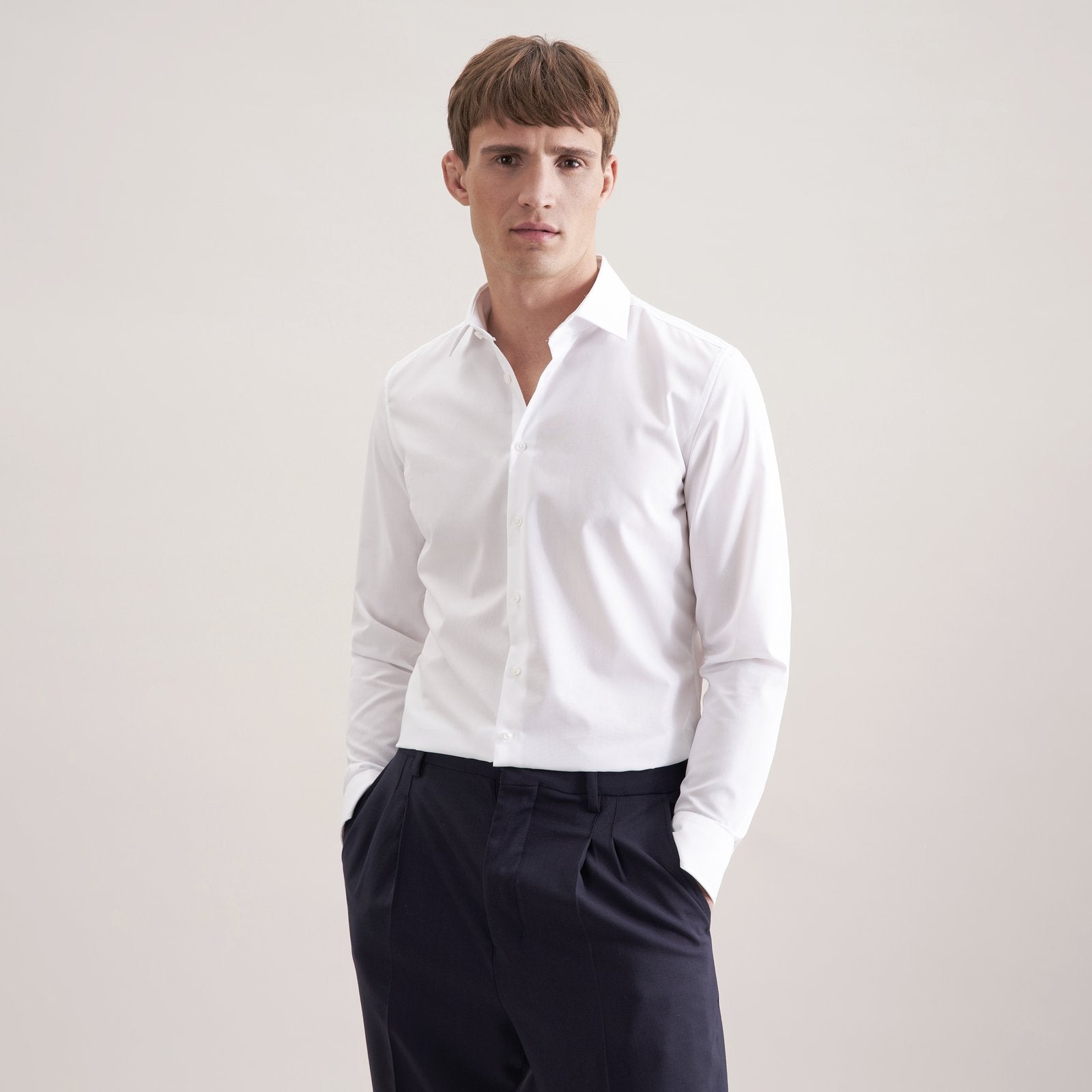 Seidensticker Men's Shirt Shaped Fit Extra Longsleeve