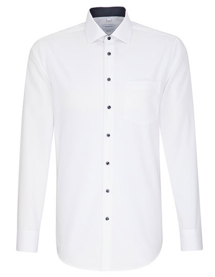 Seidensticker Men's Shirt Poplin Regular Fit Long Sleeve – White