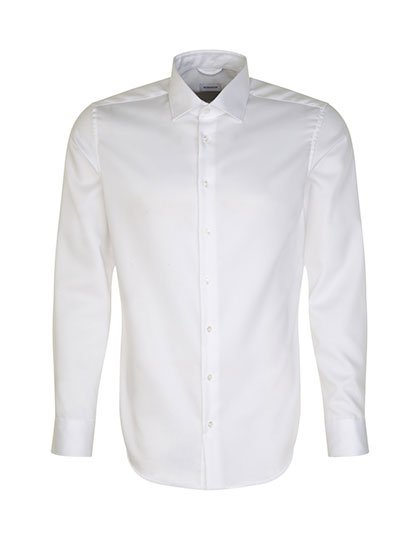 Seidensticker Men's Shirt Slim Fit Fine Twill Longsleeve – White