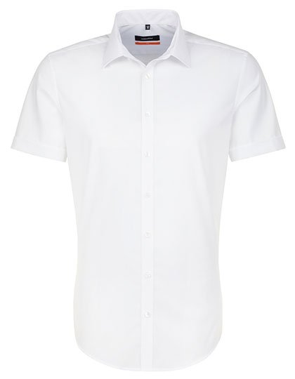 Seidensticker Men's Shirt Slim Fit Short Sleeve – White