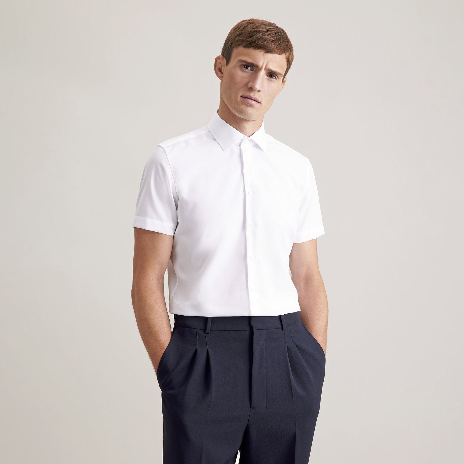 Seidensticker Men's Shirt Slim Fit Short Sleeve
