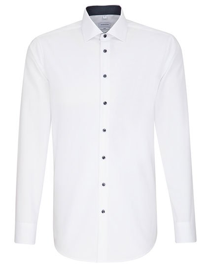 Seidensticker Men's Shirt Poplin Slim Fit Long Sleeve – White