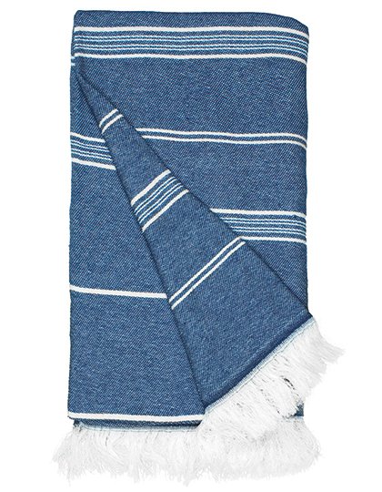 The One Towelling® Recycled Hamam Towel – Navy Blue