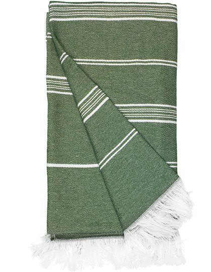 The One Towelling® Recycled Hamam Towel – Olive Green