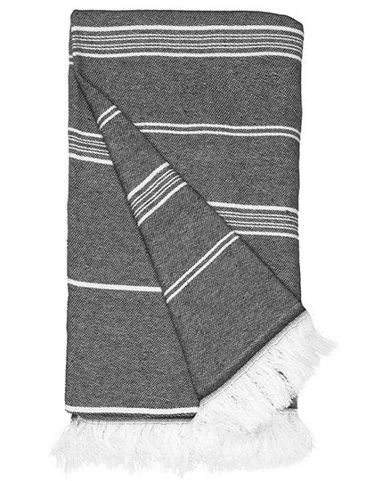 The One Towelling® Recycled Hamam Towel – Steel Grey
