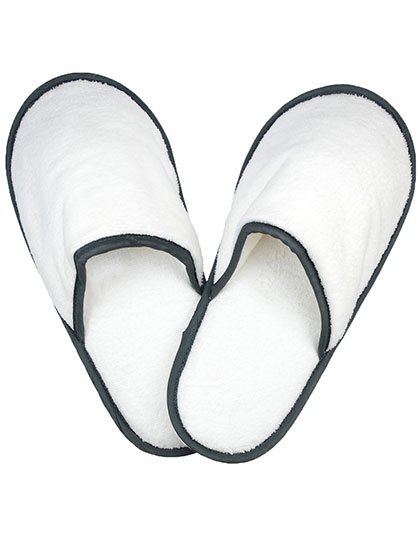 The One Towelling® Slippers – White / Anthracite