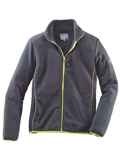 Terrax Workwear Men's Professional Fleece Jacket – Black / Lime