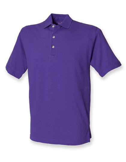 Henbury Classic Cotton Piqué Polo Shirt – Purple