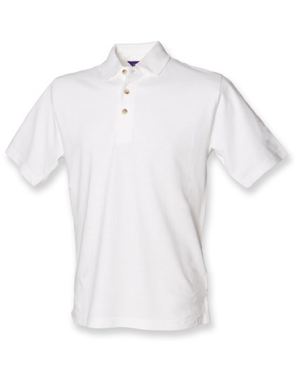 Henbury Classic Cotton Piqué Polo Shirt – White