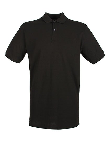 Henbury Men's Micro-Fine Piqué Polo Shirt – Black