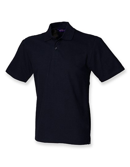 Henbury Men's Stretch Piqué Polo Shirt – Navy