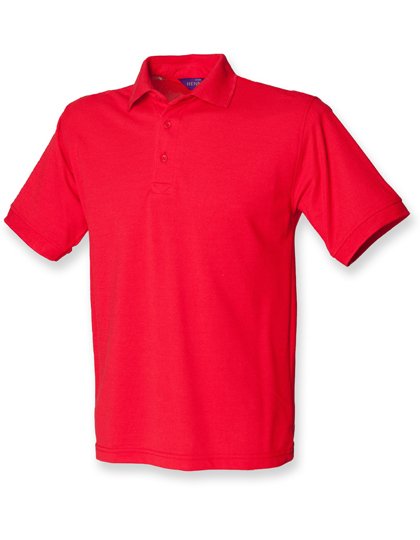Henbury Men's 65/35 Classic Piqué Polo Shirt – Red