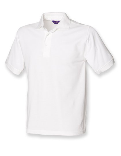 Henbury Men's 65/35 Classic Piqué Polo Shirt – White