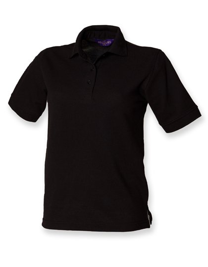 Henbury Ladies' 65/35 Classic Piqué Polo Shirt – Black