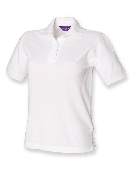 Henbury Ladies' 65/35 Classic Piqué Polo Shirt – White
