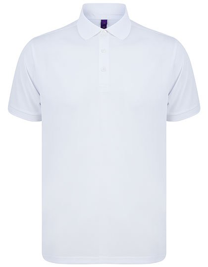 Henbury Recycled Polyester Polo Shirt – White