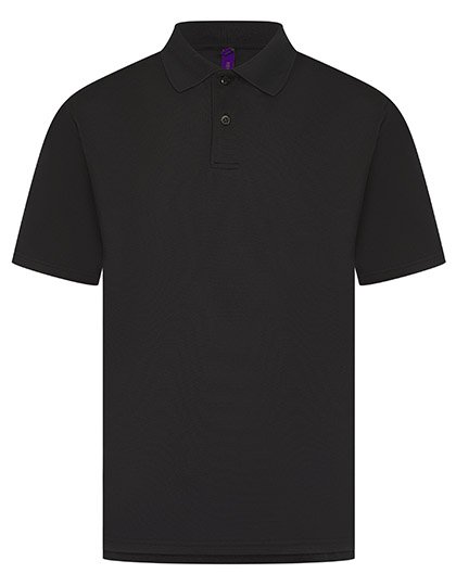 Henbury Men's Coolplus® Wicking Polo Shirt – Black