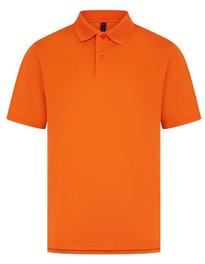 Henbury Men's Coolplus® Wicking Polo Shirt – Bright Orange