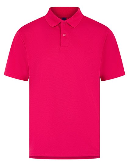 Henbury Men's Coolplus® Wicking Polo Shirt – Bright Pink
