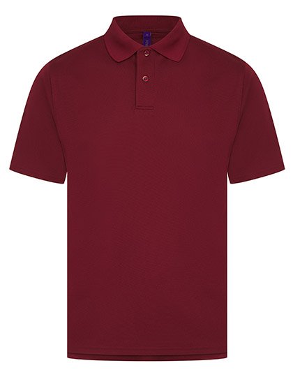 Henbury Men's Coolplus® Wicking Polo Shirt – Burgundy