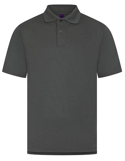 Henbury Men's Coolplus® Wicking Polo Shirt – Charcoal
