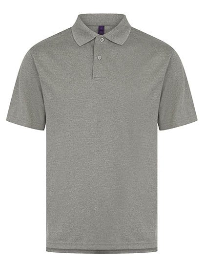 Henbury Men's Coolplus® Wicking Polo Shirt – Heather Grey