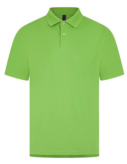 Henbury Men's Coolplus® Wicking Polo Shirt – Lime Green