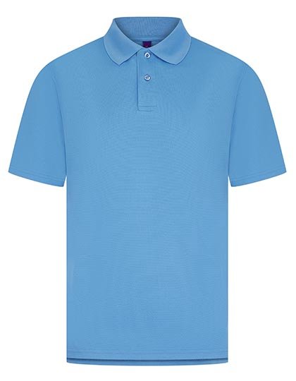 Henbury Men's Coolplus® Wicking Polo Shirt – Mid Blue