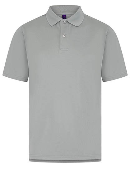 Henbury Men's Coolplus® Wicking Polo Shirt – Silver Grey (Solid)