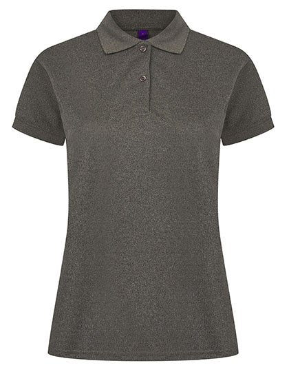 Henbury Ladies' Coolplus® Wicking Polo Shirt – Heather Charcoal