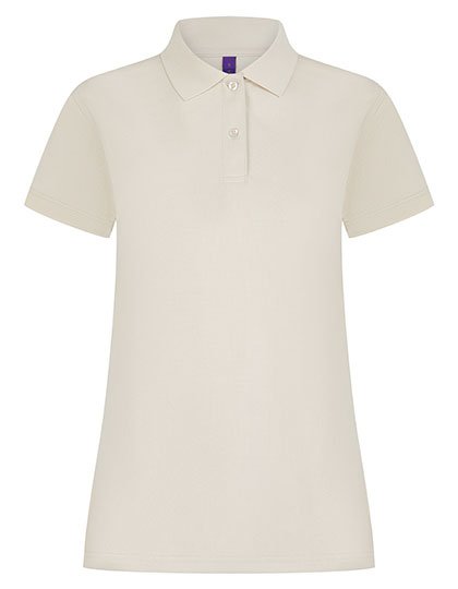 Henbury Ladies' Coolplus® Wicking Polo Shirt – Natural