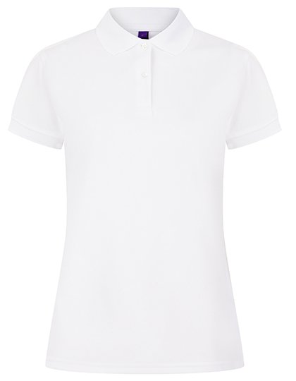 Henbury Ladies' Coolplus® Wicking Polo Shirt – White