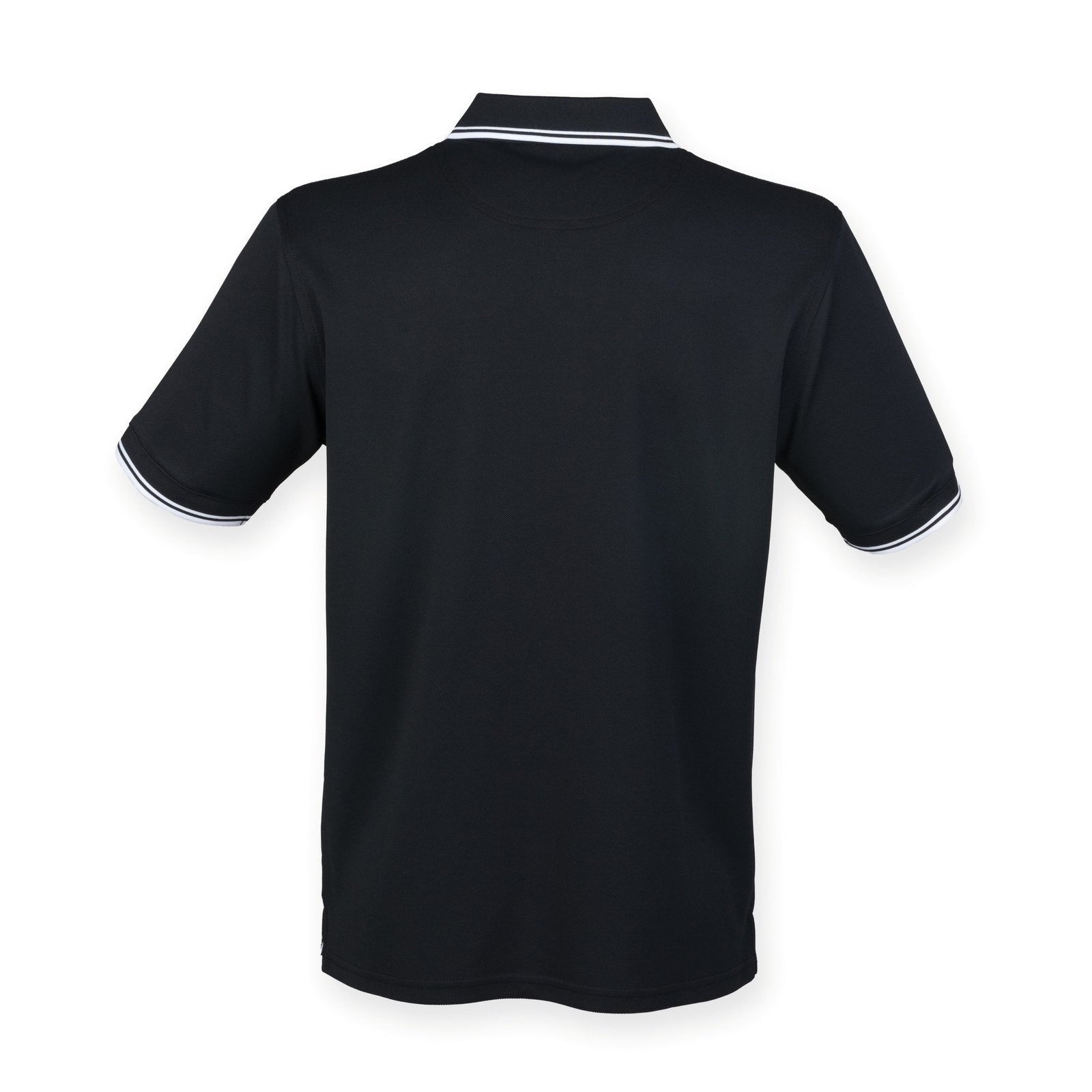 Henbury Men's Coolplus® Short Sleeved Tipped Polo Shirt