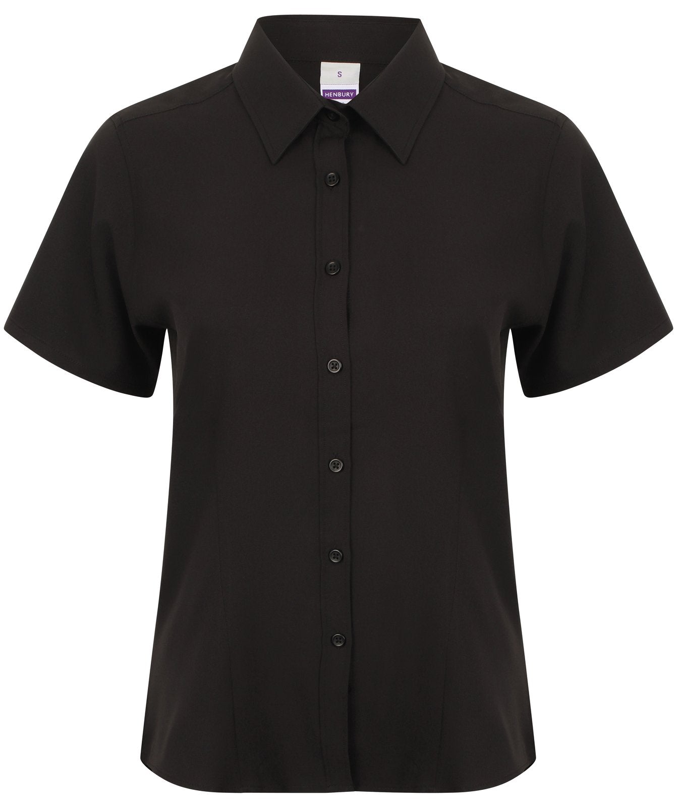 Henbury Ladies' Wicking Short Sleeve Shirt