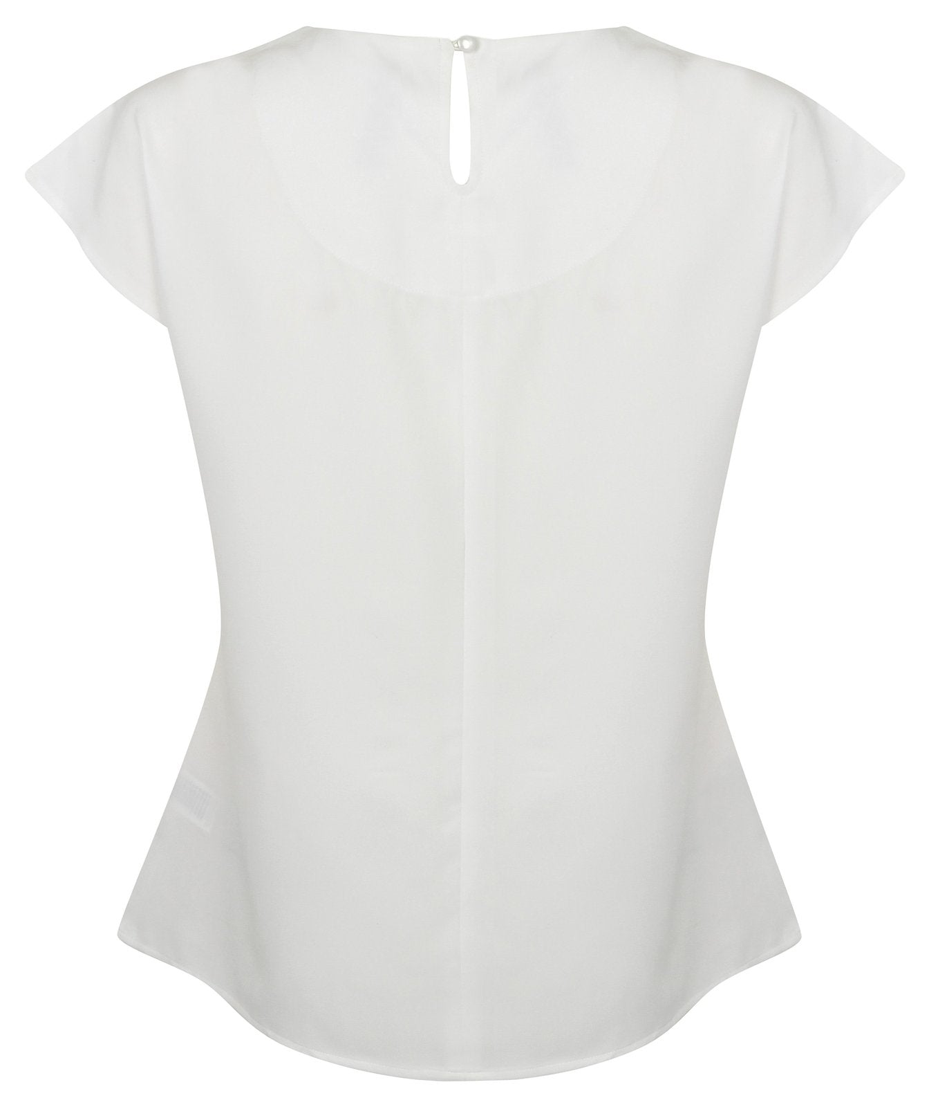 Henbury Ladies' Pleat Front Short Sleeve Blouse