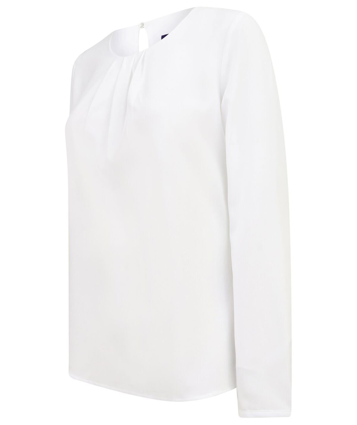 Henbury Ladies' Pleat Front Long Sleeved Blouse