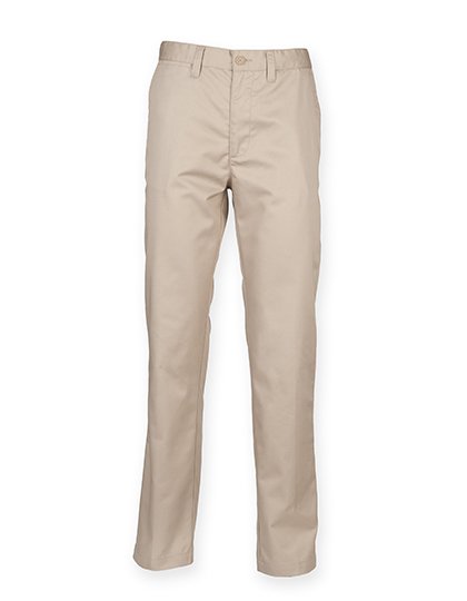 Henbury Men's 65/35 Poly/Cotton Chino – Stone