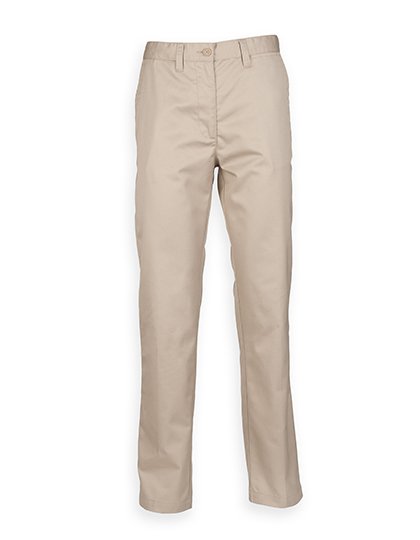Henbury Ladies' 65/35 Poly/Cotton Chino – Stone