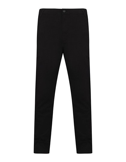 Henbury Men's Stretch Chino with Flex Waistband – Black