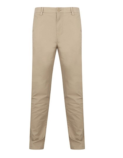 Henbury Men's Stretch Chino with Flex Waistband – Stone