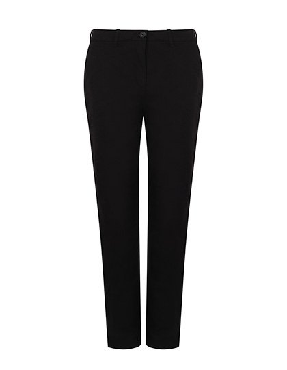 Henbury Ladies' Stretch Chino – Black