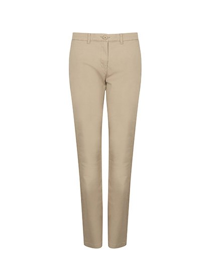 Henbury Ladies' Stretch Chino – Stone