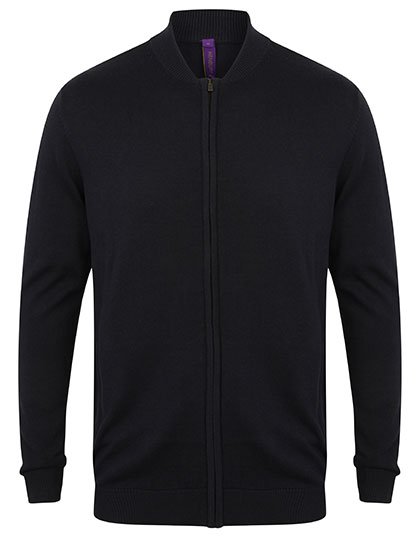 Henbury Unisex Zip Through Cardigan – Navy