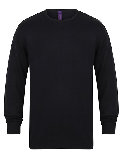 Henbury Men's Lightweight Crew Neck Jumper – Navy